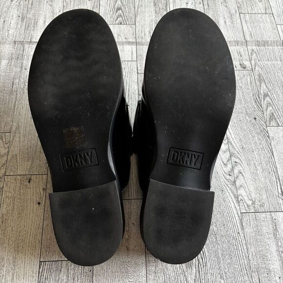 DKNY Shoes Women’s Size 8.5 M Black Patent Leather Mules Slip On Comfort Loafers - Picture 8 of 10